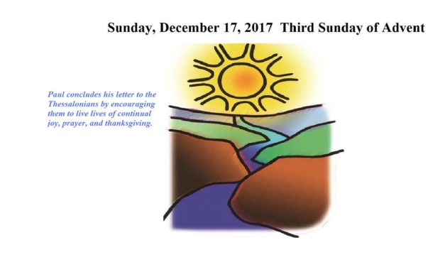 Sunday, December 17, 2017 THIRD SUNDAY OF ADVENT