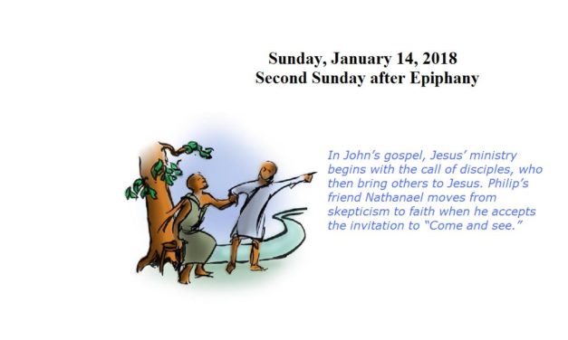 Sunday, January 14, 2018 Second Sunday after Epiphany
