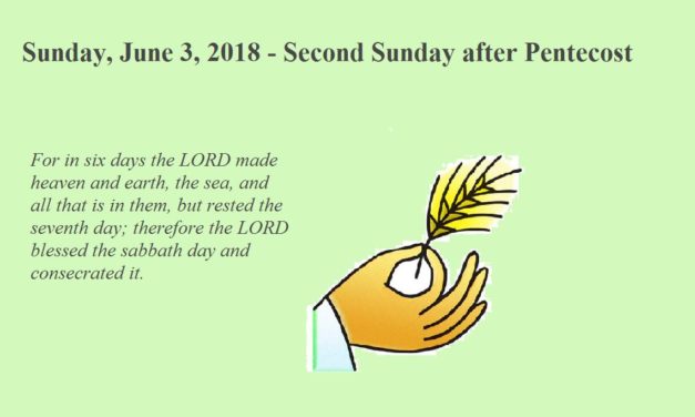 Bulletin for Sunday, June 3rd, 2018