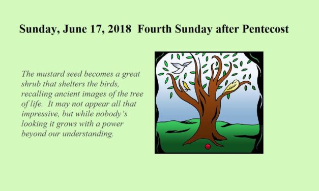 Sunday, June 17, 2018 – Fourth Sunday after Pentecost