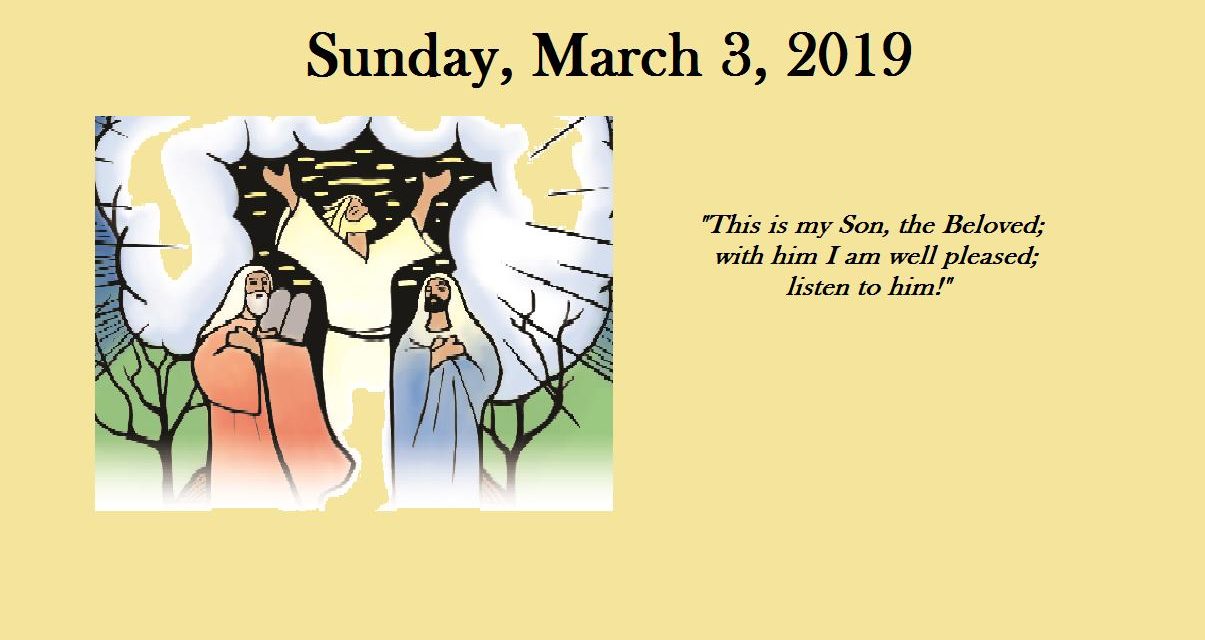 Sunday, March 3, 2019