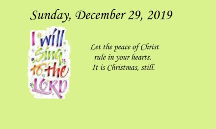Sunday December 29th, 2019