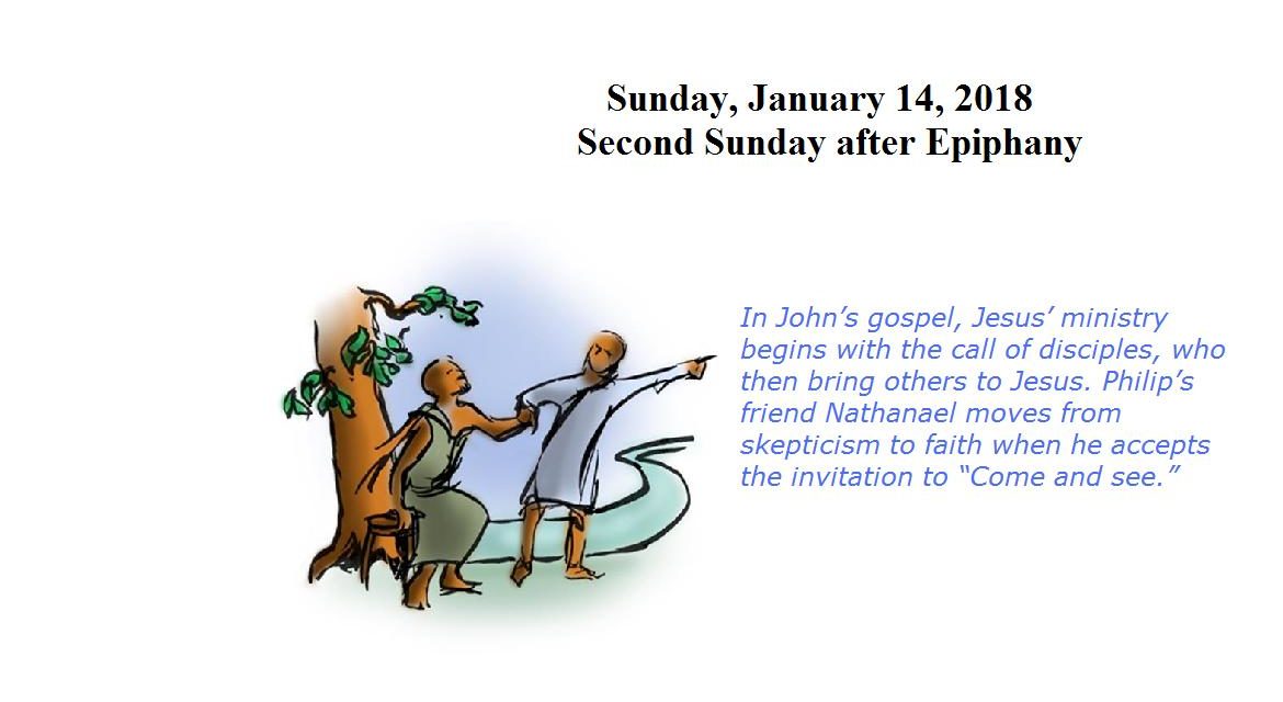 Sunday, January 14, 2018 Second Sunday after Epiphany