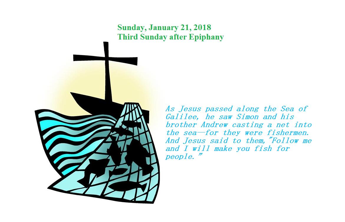 Sunday, January 21, 2018 Third Sunday After Epiphany - Bethesda ...