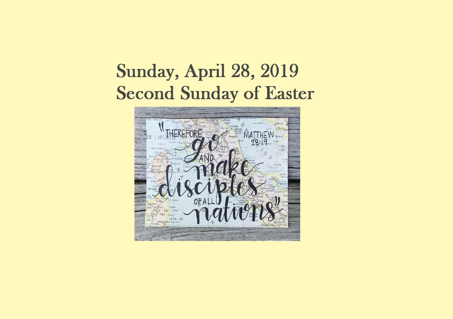 Sunday April 28th 2019 Bethesda Lutheran Church Of Malmo Mn