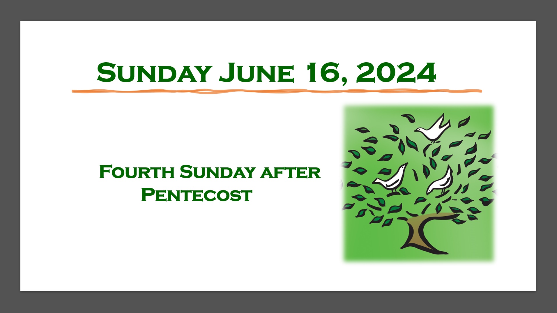Sunday June 16 2024 Fourth Sunday After Pentecost Bethesda Lutheran